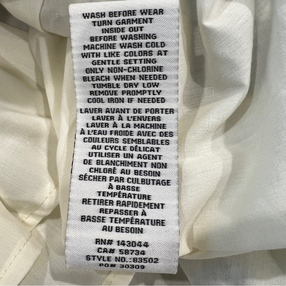 Bagatelle Puff Sleeve Ikat Midi Dress Linen Blend Smocked Back Zip Side Slit NWT - Picture 14 of 15